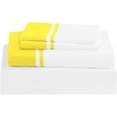 thumbnail image 2 of DNG Creations 4 Piece Two Tone Sheet Set 100% Egyptian Cotton, 800 Threads Count - 8 Inch Deep Pocket ( Solid White/Yellow - Full ), 2 of 4