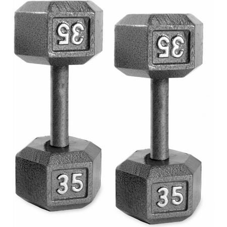 CAP Barbell Cast Iron Dumbbell Weights, 35 Lbs., Pair