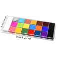 thumbnail image 2 of Pintura facial de 20 colores, kit de paleta de pintura corporal para adultos/profesionales, arte de pintura de tatuajes, fiesta de Halloween, 2 of 4