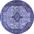 thumbnail image 1 of Ahgly Company Indoor Round Medallion Blue Traditional Area Rugs, 8' Round, 1 of 4