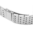 thumbnail image 4 of Montre à quartz pour homme, élégante, classique, en acier inoxydable, avec double date, bracelet argenté et cadran noir, 4 of 4