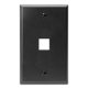 thumbnail image 1 of Placa de pared Leviton QuickPort de una unidad, 1 puerto, 41080-1EP, color negro, 1 of 1