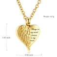 thumbnail image 6 of 2 Pack Cremation Jewelry Heart Urn Necklace for Ashes for Women Men Angel Wing Memorial Keepsake Pendant,Gold/Silver, 6 of 7