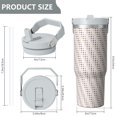 thumbnail image 4 of Modern 30oz Handheld Travel Tumbler with Handle – Double Wall Stainless Steel Insulated Cup, Flip Straw Lid, Leak-Proof & BPA-Free for Hot and Cold Drinks – Durable Coffee & Juice Mug White, 4 of 7