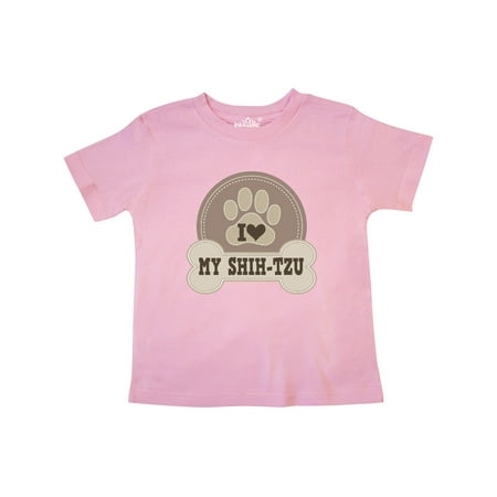 

Inktastic I Love My Shih Tzu Dog Gift Toddler Boy or Toddler Girl T-Shirt