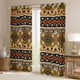 thumbnail image 2 of Manfei Southwestern Aztec Blackout Curtains, , Brown Black Curtains Pack of 2 (42x84 Each), 2 of 6