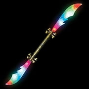 Mozlly LED Light Up Double Ended Skull Pirate Toy Sword Daggers - 3 Play Modes