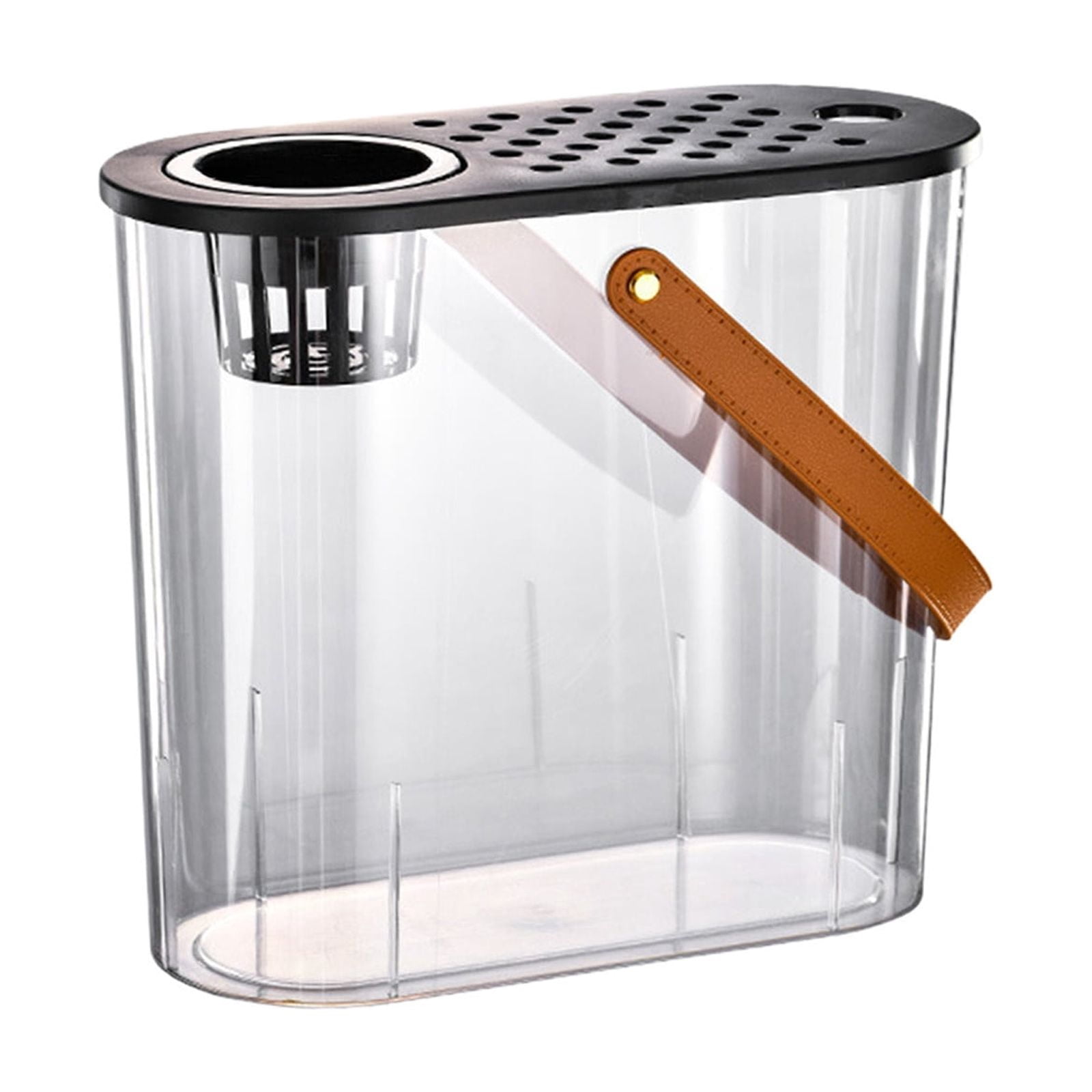 Msgweeeg Small Fish Tank Small Aquarium Goldfish Bowl Fish Tank for Goldfish Plastic Aquarium Home Decor Clear Fish Tank for Desktop Suitable for Tabletops Living Room Bedroom Ornaments