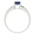 thumbnail image 4 of Clara Pucci 14K White Gold Solid Gold Tanzanite Solitaire Anniversary Ring for Women - 1 cttw Radiant Cut, 4 of 8