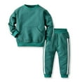 thumbnail image 1 of Baby Boys Casual Sweatshirt Set 2PCS Toddler Girls Autumn Pullover Tracksuit Outfit Inant Spring Autumn Crewneck Sweatsuit Set, 1 of 9