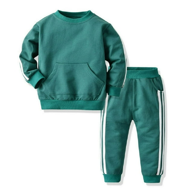 Baby Boys Casual Sweatshirt Set 2PCS Toddler Girls Autumn Pullover Tracksuit Outfit Inant Spring Autumn Crewneck Sweatsuit Set