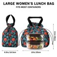 thumbnail image 5 of Pioneer Flower Floral Print Pattern Drawstring Lunch Bag Women - Drawstring Lunch Bag Insulated for Work Office - Stain-Resistant Large Lunchbags for Women with Multi-Pockets, 5 of 6