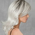 thumbnail image 4 of Fashion Synthetic Micro-volume Wave Black Silver Gray Women's Wigs Natural Hair, 4 of 5