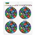 thumbnail image 1 of Batman and Villains Pattern Refrigerator Fridge Locker Vinyl Circle Magnet Set, 1 of 5