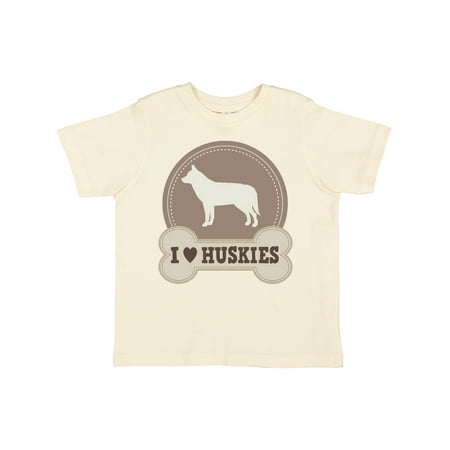 

Inktastic Husky Dog Gift I Love Huskies Gift Toddler Boy or Toddler Girl T-Shirt