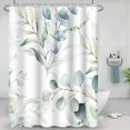 thumbnail image 2 of Eucalyptus Leaves Shower Curtains Modern Aesthetics Nature Green Leaves Waterproof Washable Fabric Bathroom Decor Unique Design Shower Curtain with Hooks, 72x84 Inch, 2 of 4