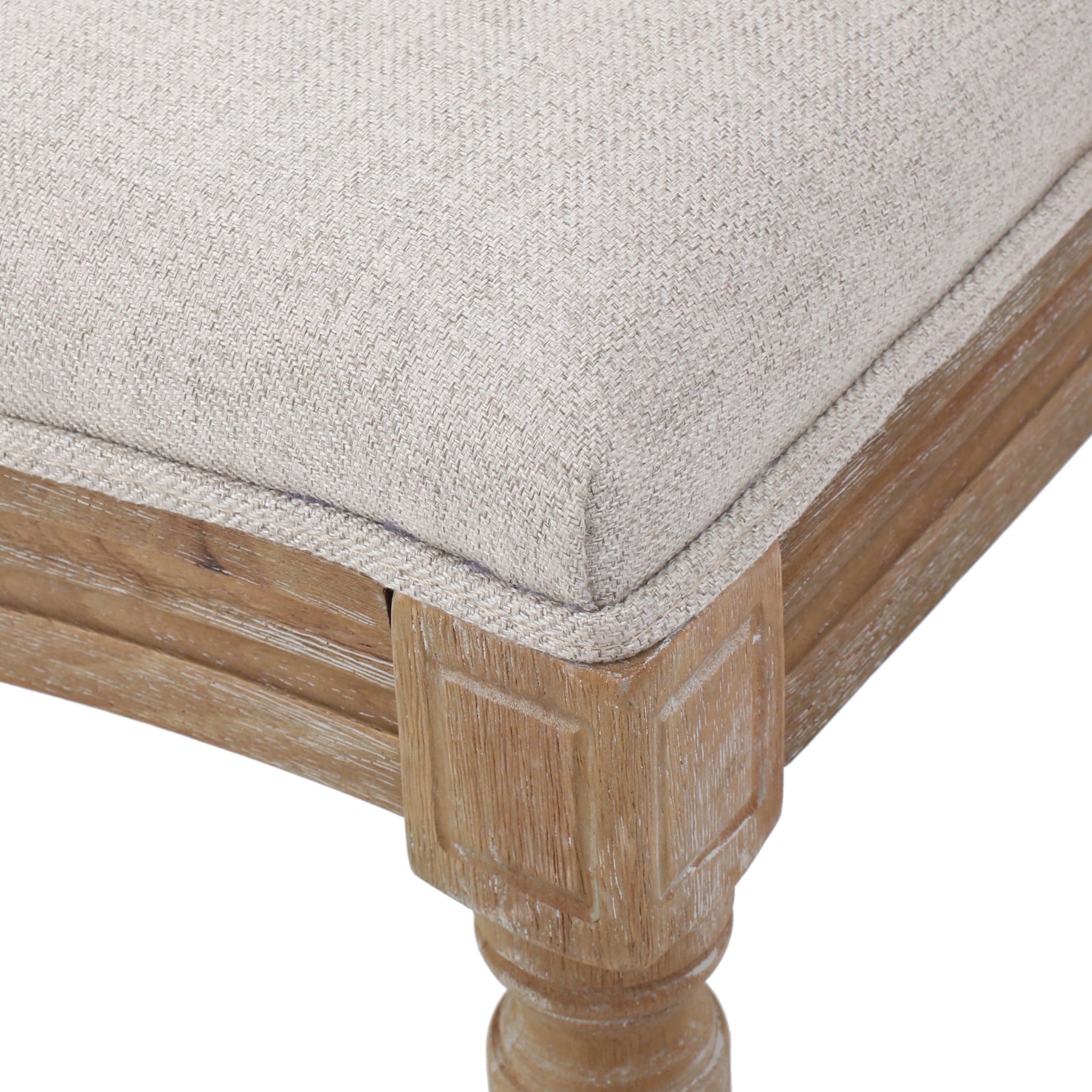Noble House Karter Indoor French Fabric Dining Chairs, Set of 4, Beige