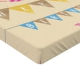 thumbnail image 2 of Ambesonne Colorful Fitted Sheet, Flags Pink Frame, Twin Size, Multicolor, 2 of 3