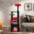 thumbnail image 2 of Costway 52" Gothic Cat Tree with Plush Perch & Condo Hammock& Hanging Spider Toy, 2 of 10
