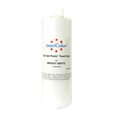 AmeriColor BRIGHT WHITE Soft Gel Paste Cake Decorating Food Color ... AmeriColor BRIGHT WHITE Soft Gel Paste Cake Decorating Food Color ...