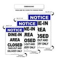 thumbnail image 5 of Notice Dine-In Area Closed Take-out And Delivery Only Office Outdoor Health and Safety Unique Novelty Display Aluminum Metal Sign 18"x24", 5 of 5