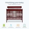 thumbnail image 2 of Dream On Me Aden 4-in-1 Convertible Mini Crib In Cherry, Greenguard Gold Certified, 2 of 9
