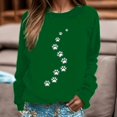 thumbnail image 4 of Gibobby Sudadera oversize mujer Sudaderas de Halloween para mujer lindas camisetas con gráficos de fantasma playera casual de manga larga(Verde,G), 4 of 5