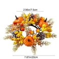 thumbnail image 3 of Nkmbld Candle Ring Garland Pumpkins Berry Wreath Candle Ring Hanging Garland Suitable for Kitchen Cabinet, Wedding, Christmas Holiday Table Decoration, 3 of 8