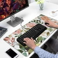 thumbnail image 2 of Brown Flowers Mousepad Gaming Pad Mouse Waterproof Washable for Office Home Work Gaming Desktop Tables Mouse Pad Rubber Base Mousepad with Stitched Edges 35.4x15.7inches, 2 of 7