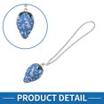 thumbnail image 5 of Unique Bargains 1 Pcs Metal Rhinestones Diamond Strawberry Car Rear View Mirror Pendant Accessories Car Hanging Ornament Blue, 5 of 6