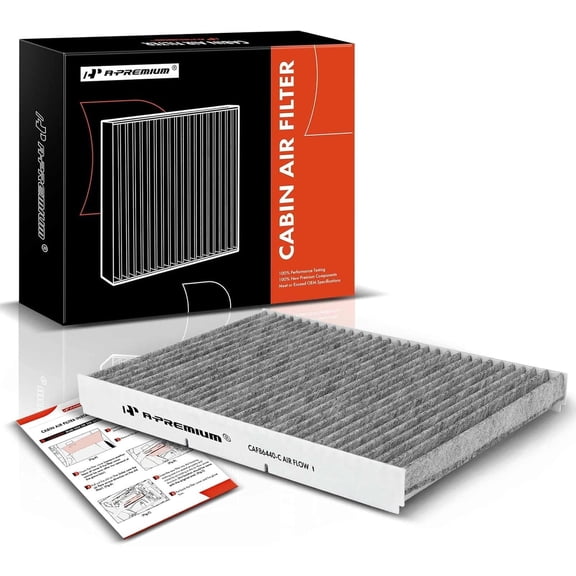 A-Premium Cabin Air Filter w/Activated Carbon Compatible with VW Jetta 1993-2005 Passat 2001-2005 Golf 1993-2006 Beetle 1998-2010 Cabrio 1995-2002 & Audi TT 2000-2006 Replace# 1J0819644