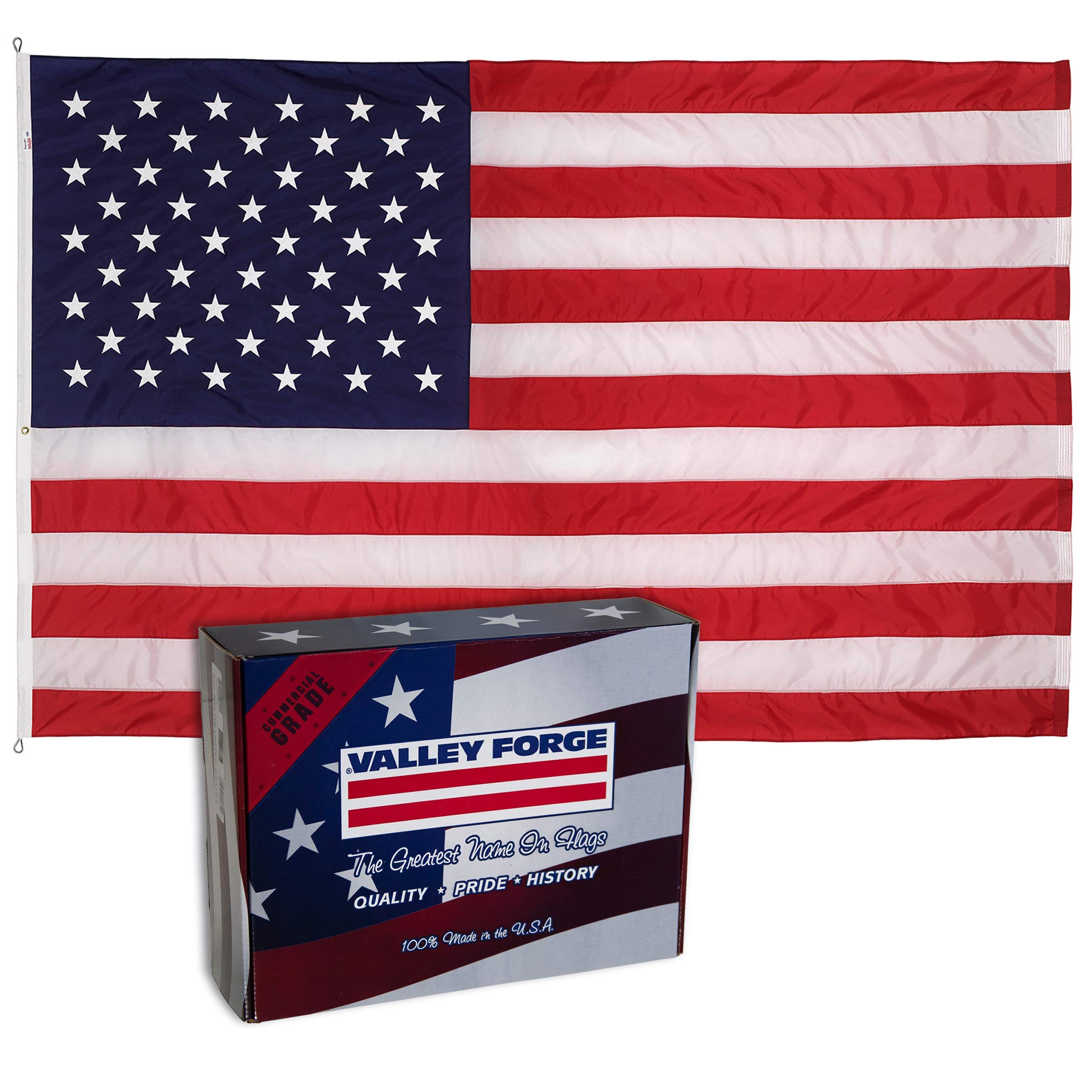 Valley Forge US5PN American Flag, 5'x8', Red,White,Blue