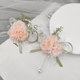 thumbnail image 6 of TNOBHG Wedding Wrist Bracelet Wedding Bracelet Forest Style Breast Flower Faux Peral Tassel Bow Fake Floral Decor Wrist Flower Wedding Party Prom Bridesmaid, 6 of 8