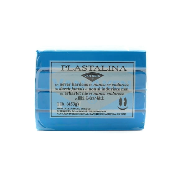 Plastalina Modeling Clay turquoise, 1 lb. bar (pack of 4)