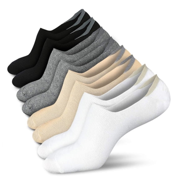 No-Show Socks with Silicone Grip - Breathable Mesh Low Cut Ankle Socks for Men & Women, Thin Lightweight Casual Socks for Summer & Sneakers Black 39