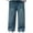 Blue-1, variant on Letdown Kids' Wide Leg Denim Cargo Pants, Straight Leg Solid Color Jeans for Boys and Girls, Casual Youth Trousers (Black,4-5 Years)