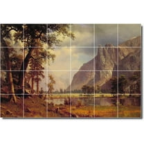 Ceramic Tile Mural-Albert Bierstadt Landscapes Painting 119. 72" w x 48" h using (24) 12 x 12 ceramic tiles