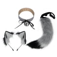 thumbnail image 4 of Diadema con orejas de gato y cola larga jinwen gris negro, 4 of 8