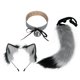 thumbnail image 4 of Diadema con Orejas de Gato y Cola Larga Salvador con Gargantilla Gris Negro, 4 of 10