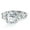Silver, variant on White Gold Plated CZ Half Eternity Wedding Ring Band for Women, 2mm, Size 7