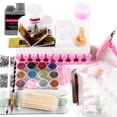thumbnail image 2 of Nail Art Kit Acrylic Powder Glitter, Liquid Brush Clipper Primer DIY Decoration Nail Tools Nail Art Tips Set Nail Care Nail Beaty Set Nail Art Work Supplies for Nail Art Enthusiastic, Gift for Girl, 2 of 10