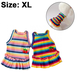 thumbnail image 2 of Perros pequeños, faldas coloridas a rayas para perros, estampado de cerezas, Color arcoíris, vestido tutú para perros y gatos, vestido veraniego, chaleco, ropa, 2 of 6