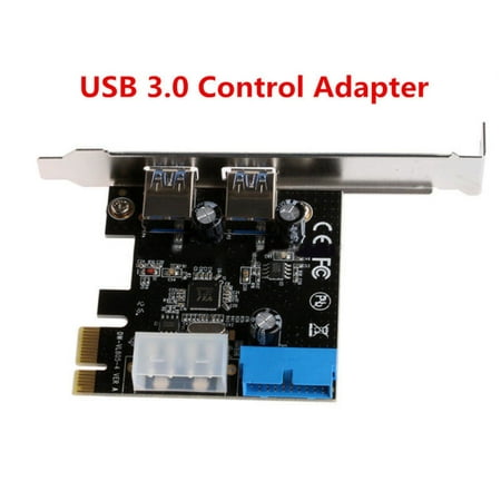 PCI Express USB 3.0 2 Ports Front Panel With Control Adapter Card 20 Pin Expansion (Best Usb 3.0 Expansion Card)