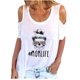 thumbnail image 2 of Pntutb Blusa de manga corta informal con estampado sin tirantes y cuello redondo para mujer Pntutb Pntutb-718, 2 of 5