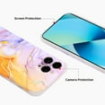 thumbnail image 4 of Allytech Marble Case for iPhone 13 Pro 2021(6.1"), iPhone 13 Pro Case for Women Girls Men, Ultra-Thin Full-Body Protective Scratch-Free Cute Drop Proof Case for iPhone 13 Pro, Purple Yellow Marble, 4 of 6