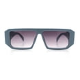 thumbnail image 4 of Womens Mod Flat Top Square Rectangle Beveled Diamond Cut Arm Plastic Sunglasses Blue - Purple, 4 of 7