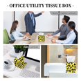 thumbnail image 7 of Leather Tissue Box Cover Square - Leopard bright yellow print Waterproof Tissue Box Holder Paper Case Organizer Dispenser for Modern Home Office Room Home Bathroom Decor, 7 of 7