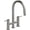 Stainless Steel, variant on Riobel Az400 Azure 1.5 GPM Widespread Bridge Pull Down Kitchen Faucet - Chrome