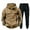 #215-Khaki, variant on Yusimy Men's Solid Color 2-Piece Cargo Hoodie Set Zip-Up Cardigan Pullover Long Sleeve Pocket Casual