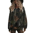 thumbnail image 4 of Uootdi Oversized Long sleeve Sweatshirt for Women Camo Leaf Maple Leaf Gift Pattern Winter Hoodies with Oversized Long sleeve Sw eatshirt for, 4 of 9